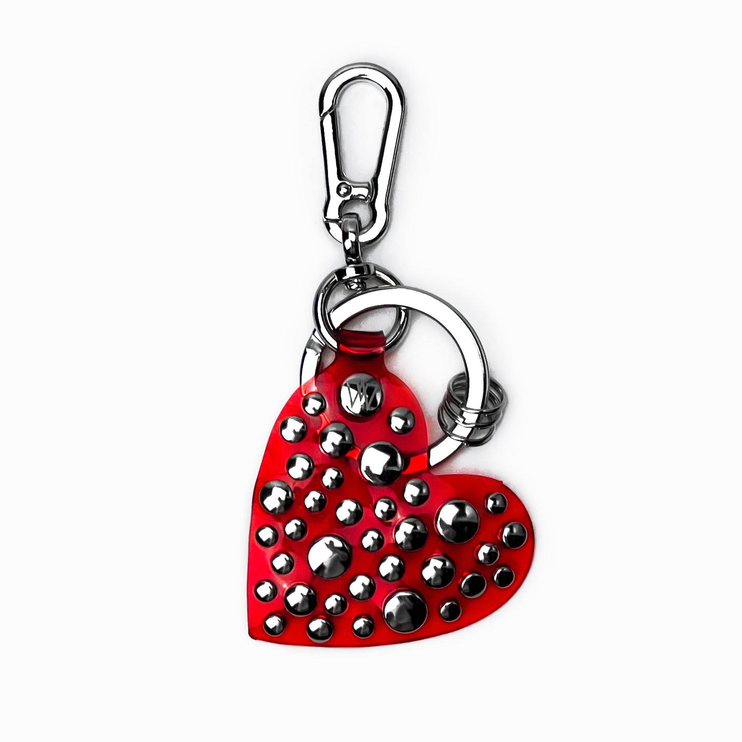 Heart studs keyring