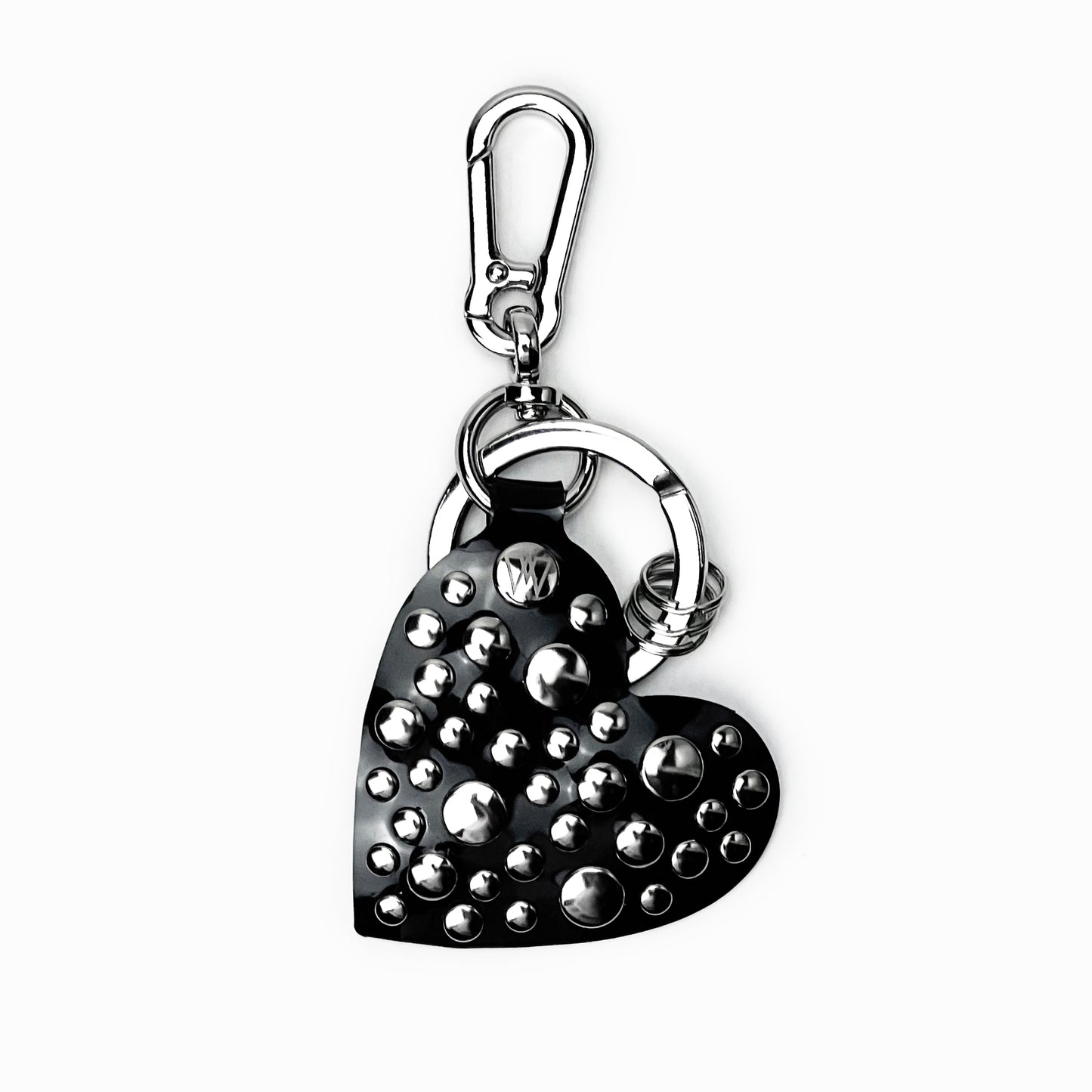 Heart studs keyring