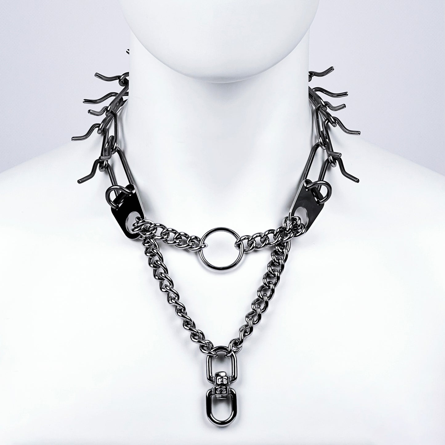 Spine collar Steel necklace