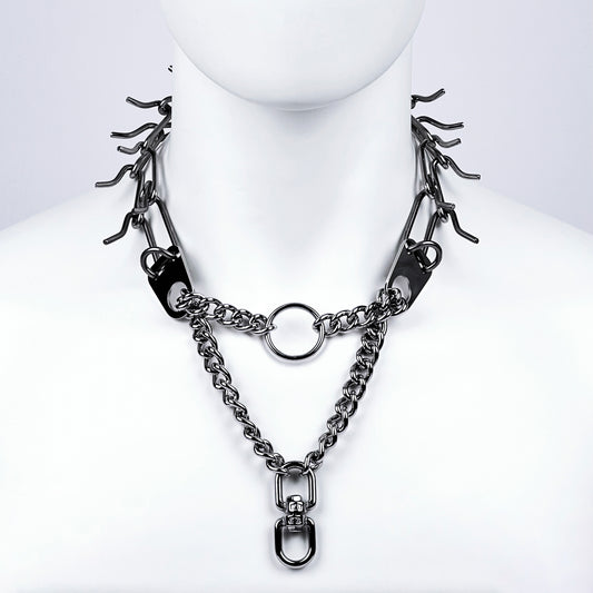 Spine collar Steel necklace