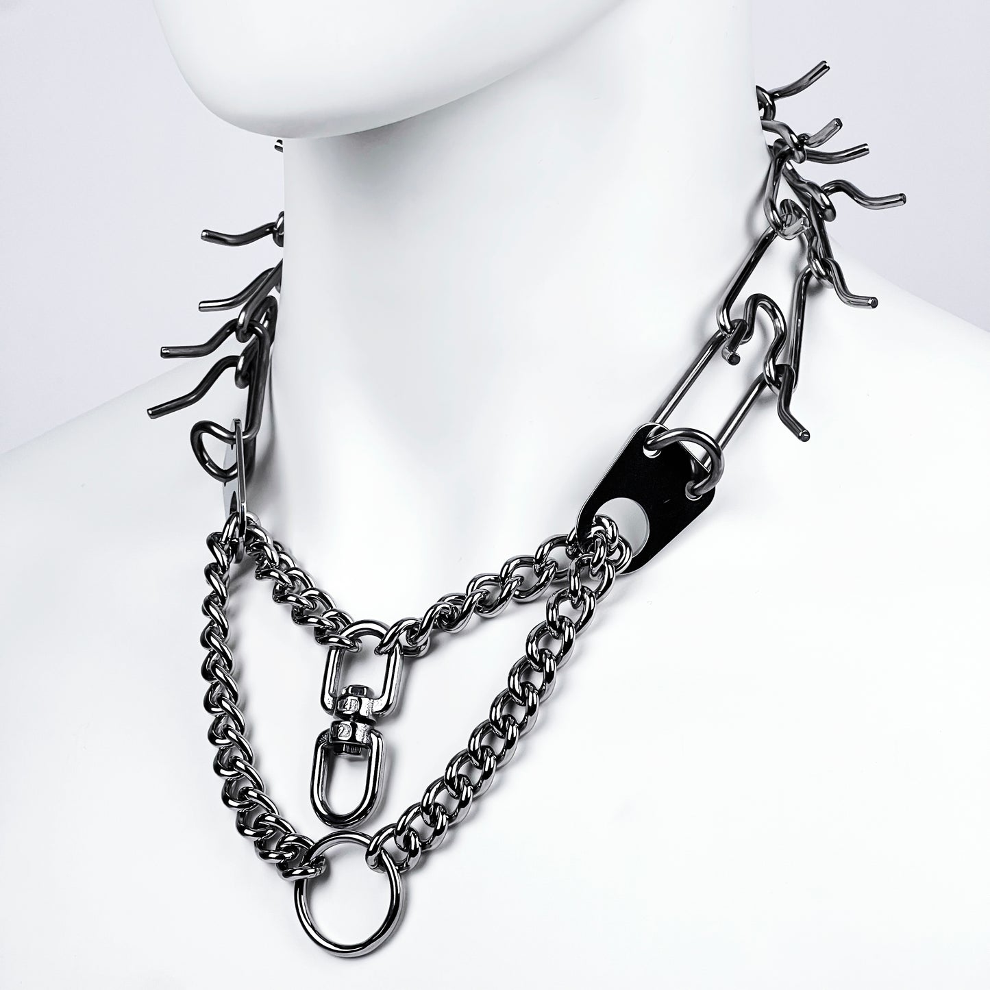 Spine collar Steel necklace