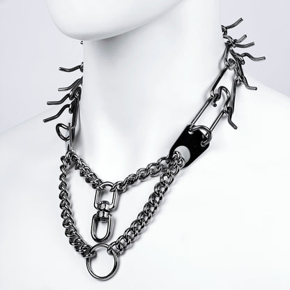 Spine collar Steel necklace