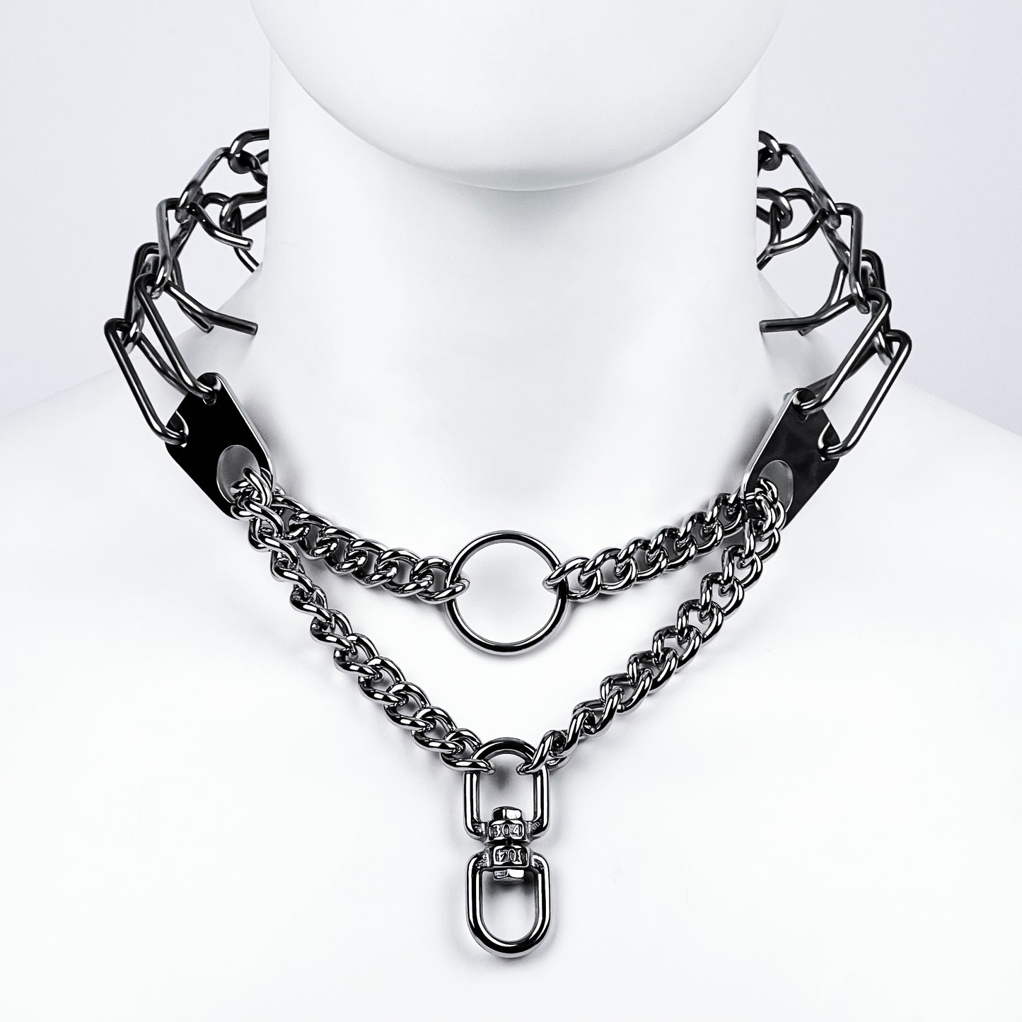 Spine collar Steel necklace