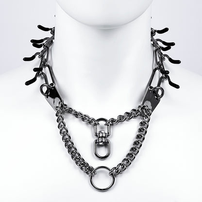 Spine collar Steel necklace
