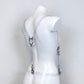 Suspenders transparent PVC harness with metallic ring and buckles