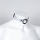 gothic O-Ring transparent PVC choker with metallic buckle